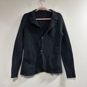 Daniele Alessandrini Charcoal knit sweater Blazer